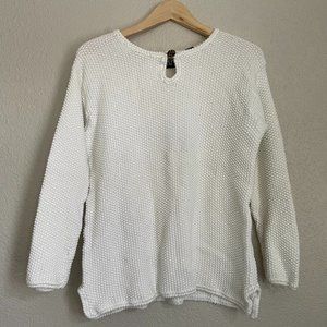 Gap Large Knit White Pullover Sweater Size Small